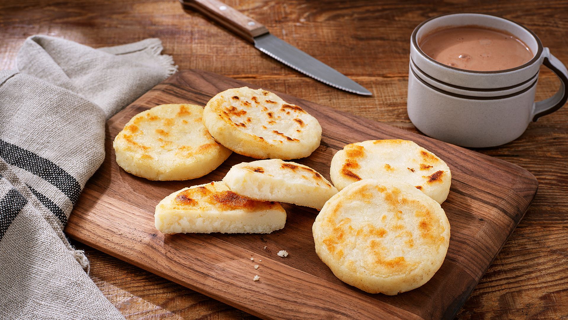 Arepas gastronomia de Colombia